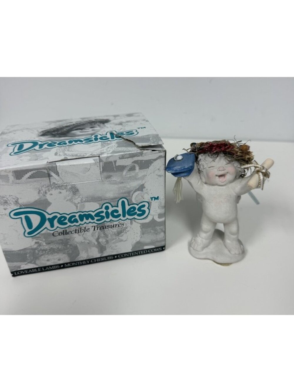 VINTAGE Dreamsicles Graduation Day Cherub Figurine Cast Art Kristin '96
